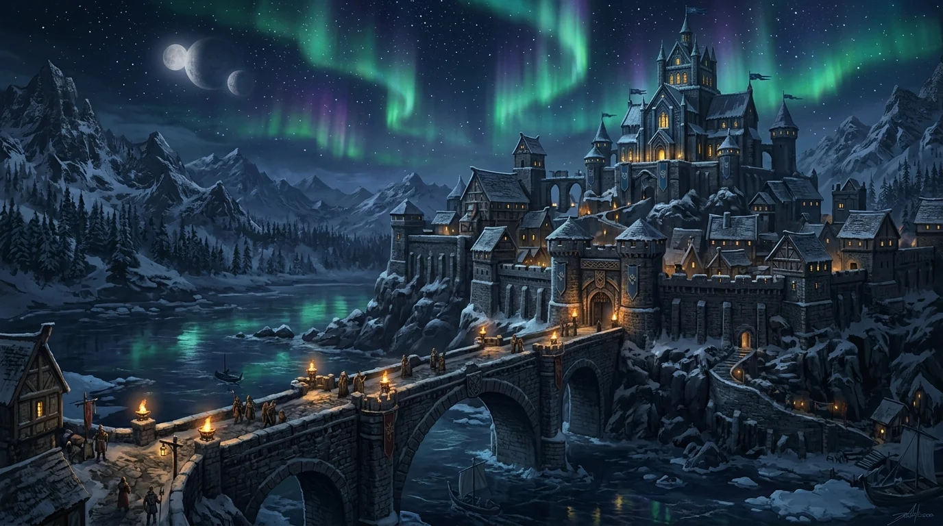 Panorama delle fortezze di Tamriel e del Picco delle Nuvole in The Elder Scrolls Online