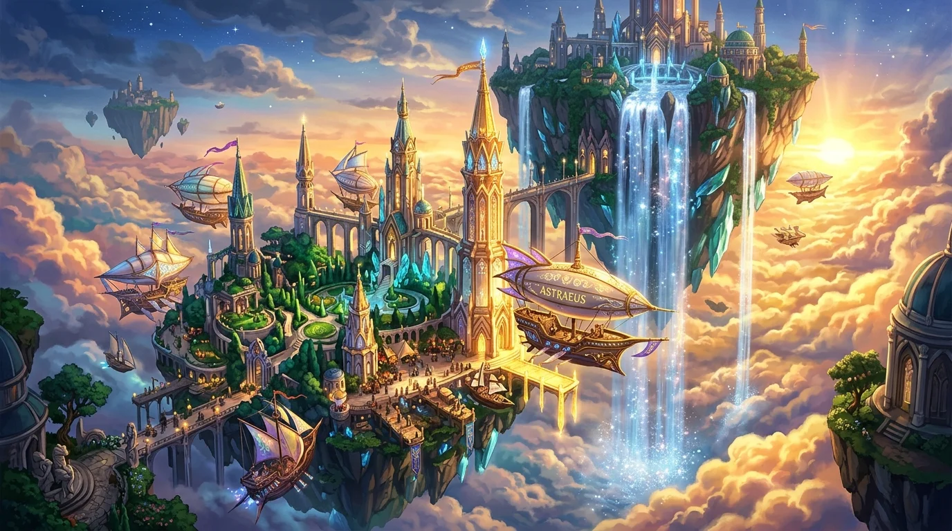 Isole fluttuanti e paesaggi celesti in Skylore